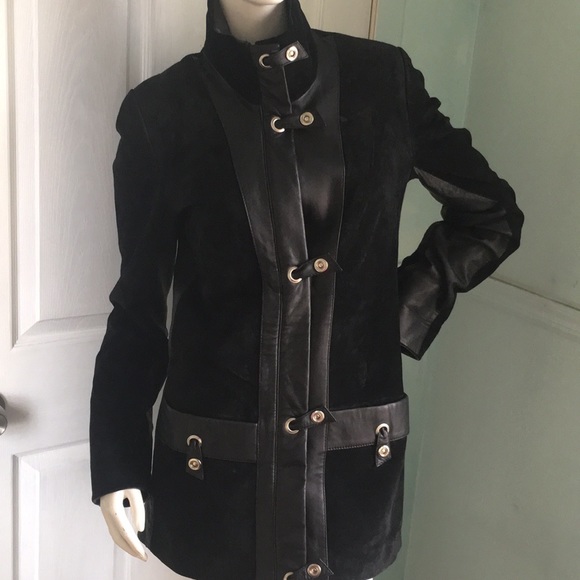 Michaela Fur leather Coat Jacket OMG so Chic - Picture 11 of 12